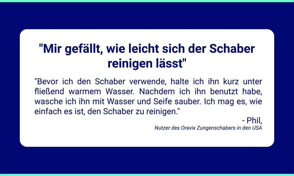 Erfahrungsbericht von Amazon: Mir gefällt, wie einfach sich der Schaber reinigen lässt