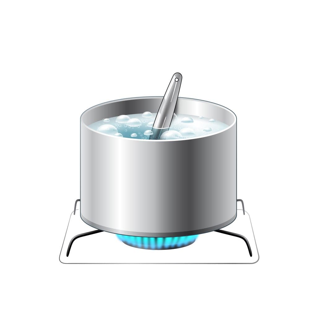 Sterilization of tongue scraper in boiling water
