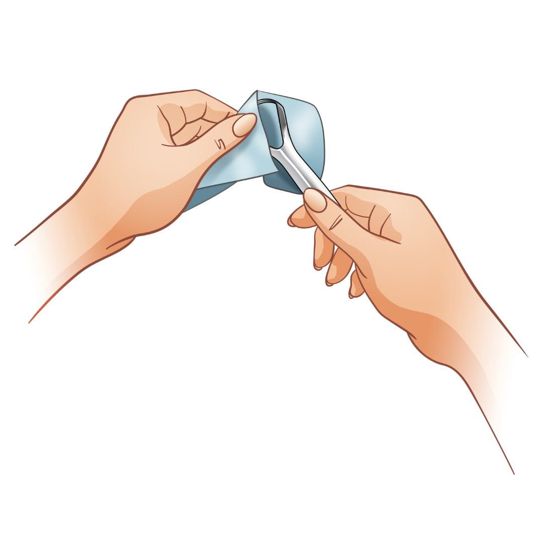 step 7 dry tongue scraper with a tissue